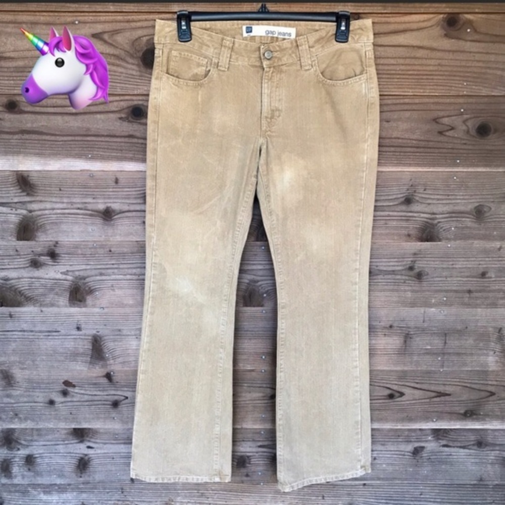 GAP Tan / Khaki Colored Denim Bootcut Jeans 10 Regular